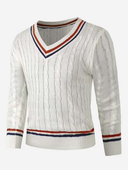 Toby | Men's Preppy V-Neck Jumper for Winter