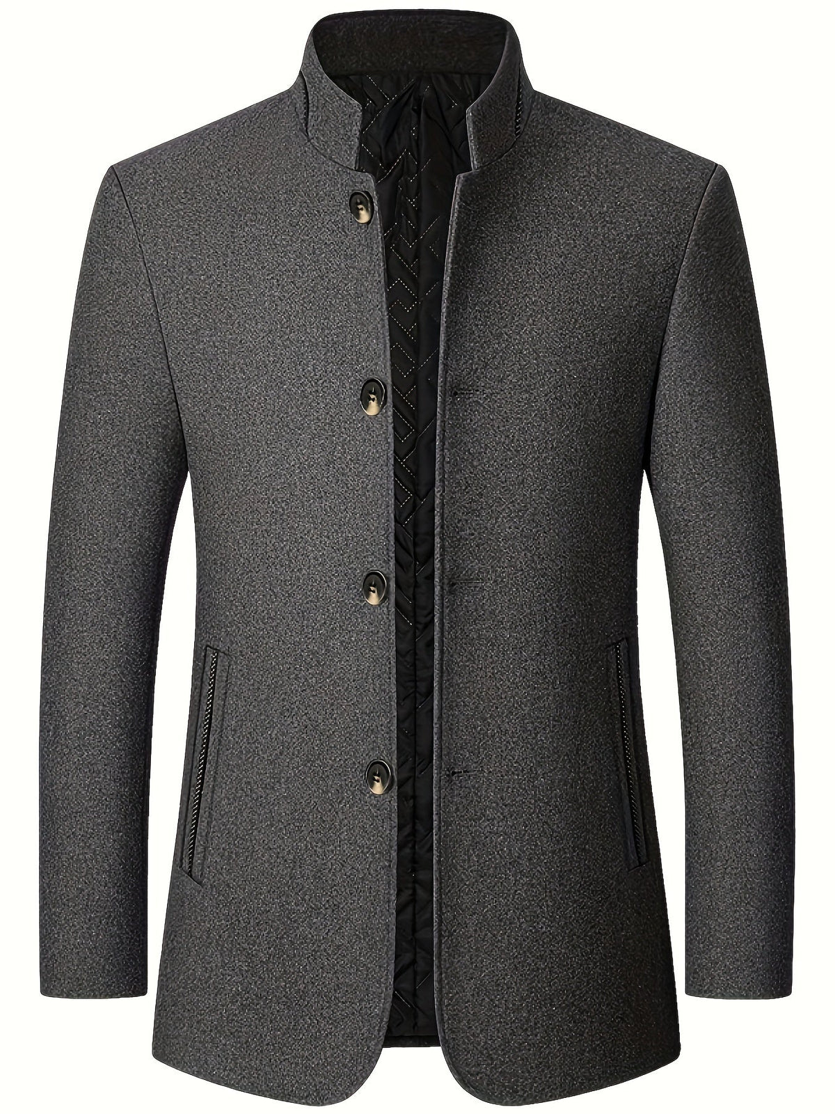 Jack | Men's Stand-Collar Tweed Jacket