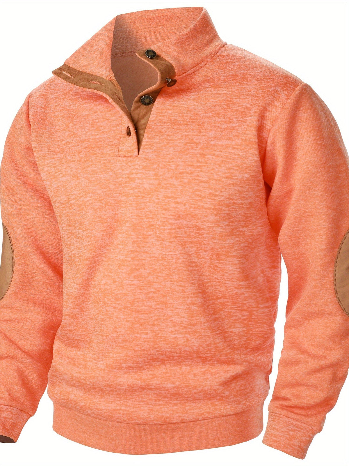 Leo | Men's Stand-Collar Button-Up Knit Sweatshirt