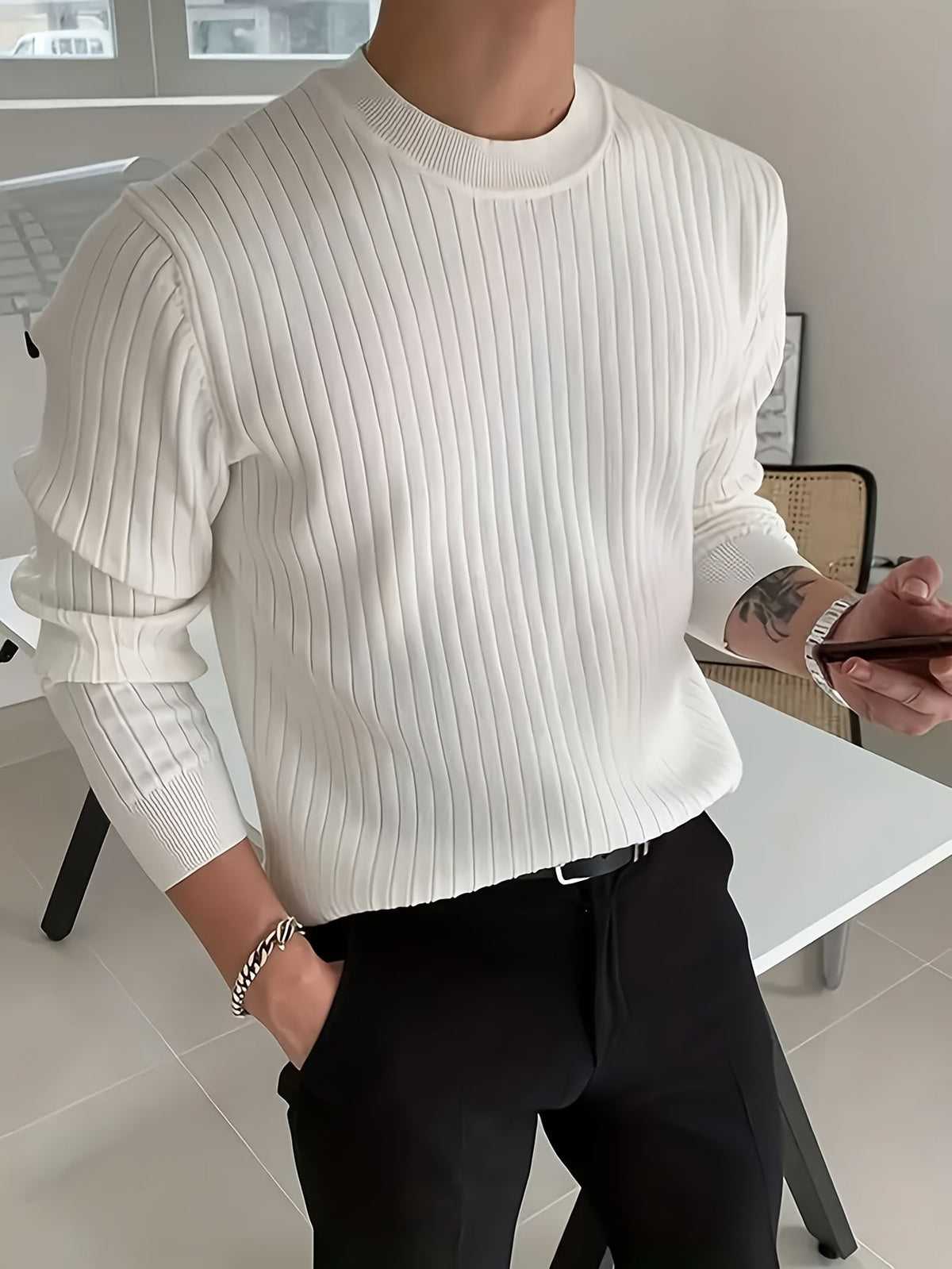 Jack | Men's Classic Round-Neck Knit Jumper for Winter