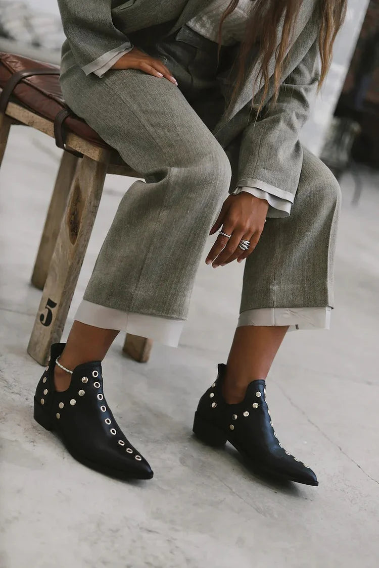 Ursuline | Women's Ankle Boots with Elegant Stud Detailing