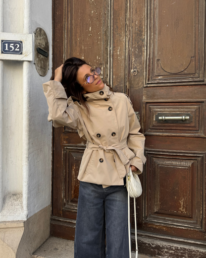 Amabel | Women's Stylish Cropped Trench Coat