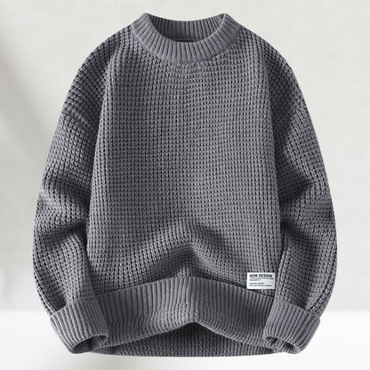 Samuel | Men's Honeycomb Knit Crewneck Jumper for Winter