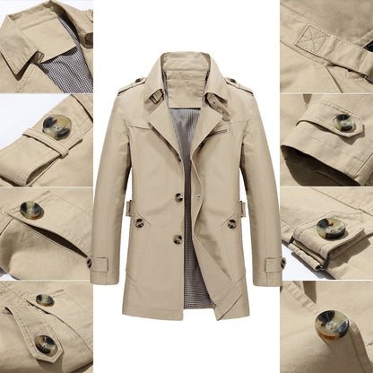 Daniel | Men's Long Business Windbreaker Jacket