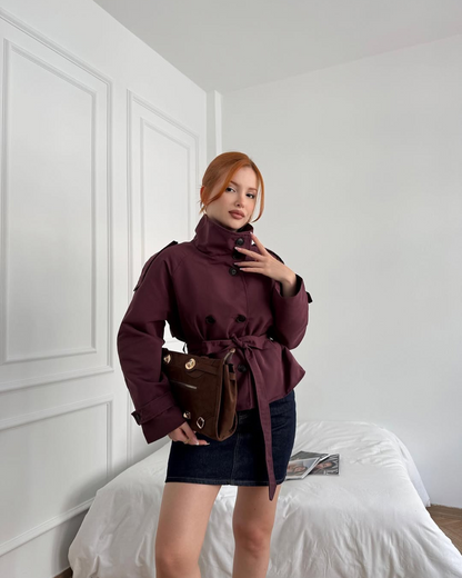 Amabel | Women's Stylish Cropped Trench Coat