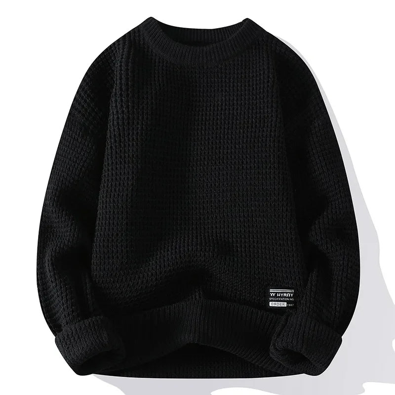 Adam | Men's Textured Knit Pullover Jumper for Winter