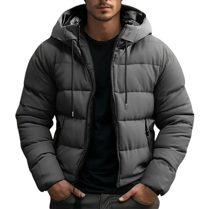 Simon | Men's Hooded Quilted Puffer Jacket for Winter