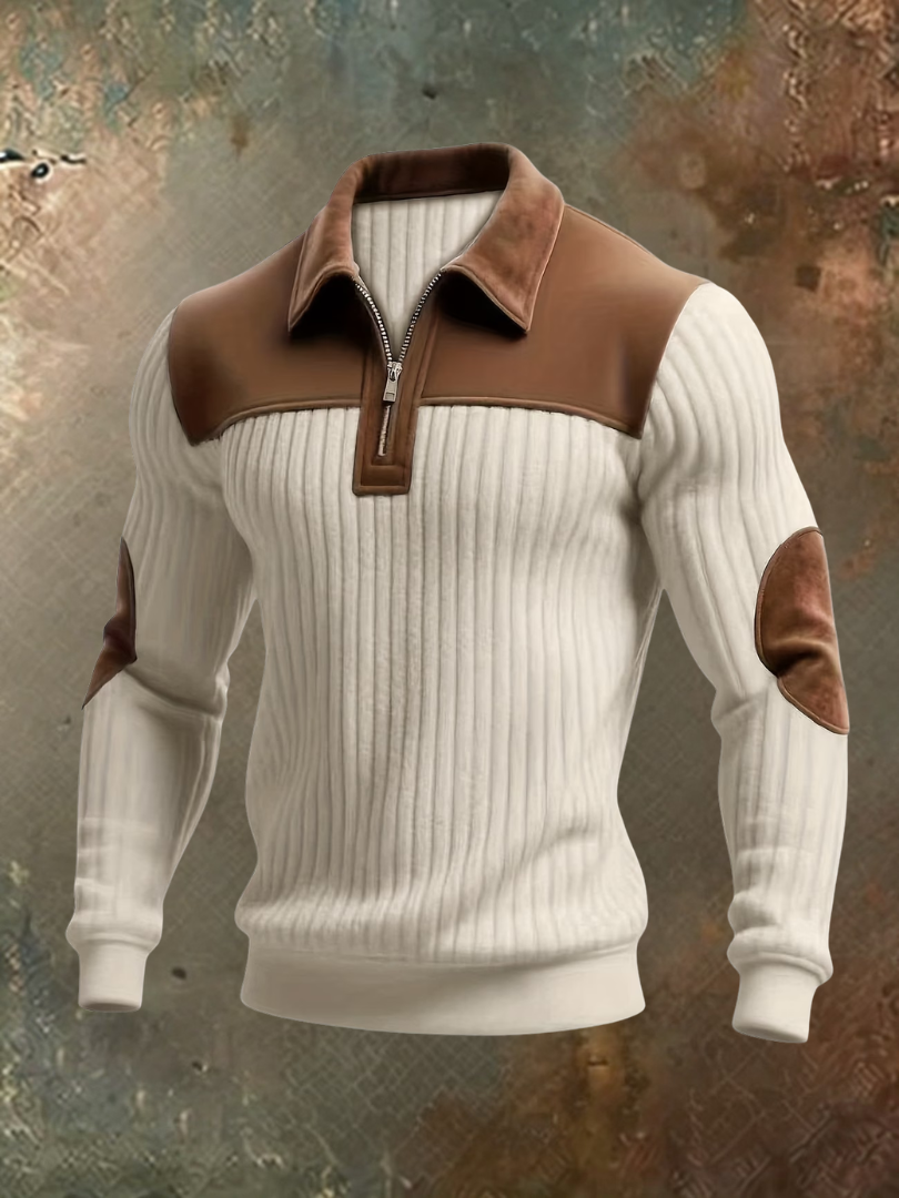 Freddie | Men's Ribbed Half-Zip Jumper for Winter