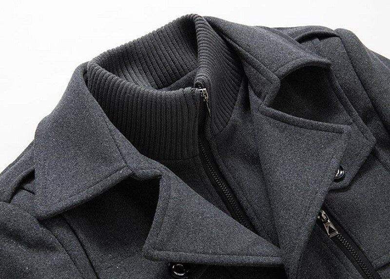 Randall | Men's Classic Double-Breasted Pea Coat for Winter
