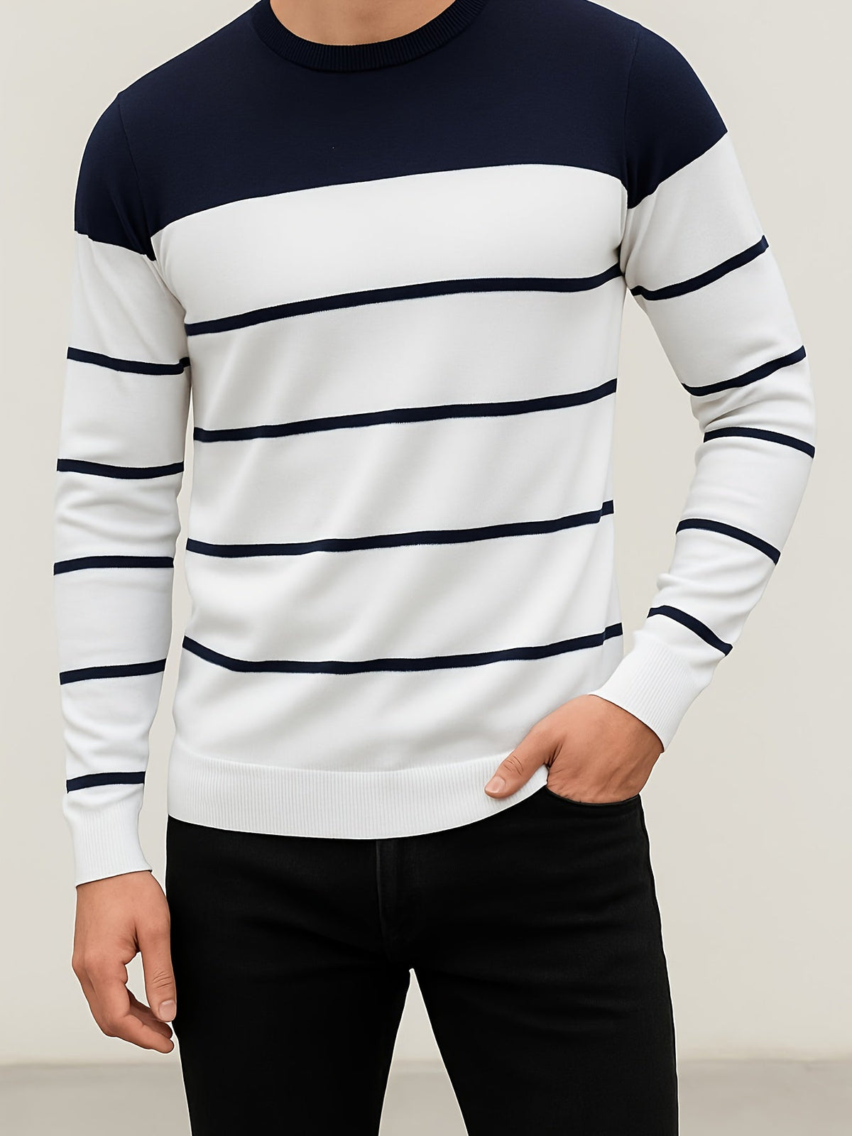 Cameron | Men's Classic Striped Knit Jumper for Winter