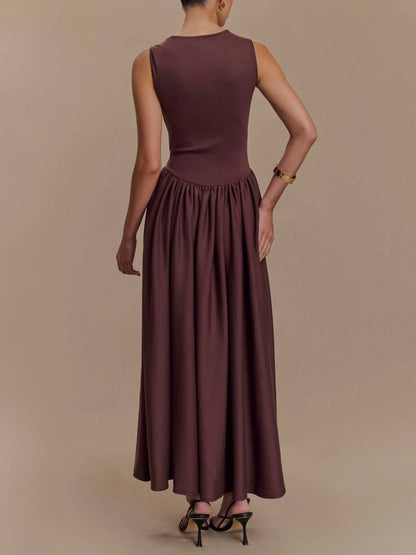Minimalist Retro Square-Neck Dress
