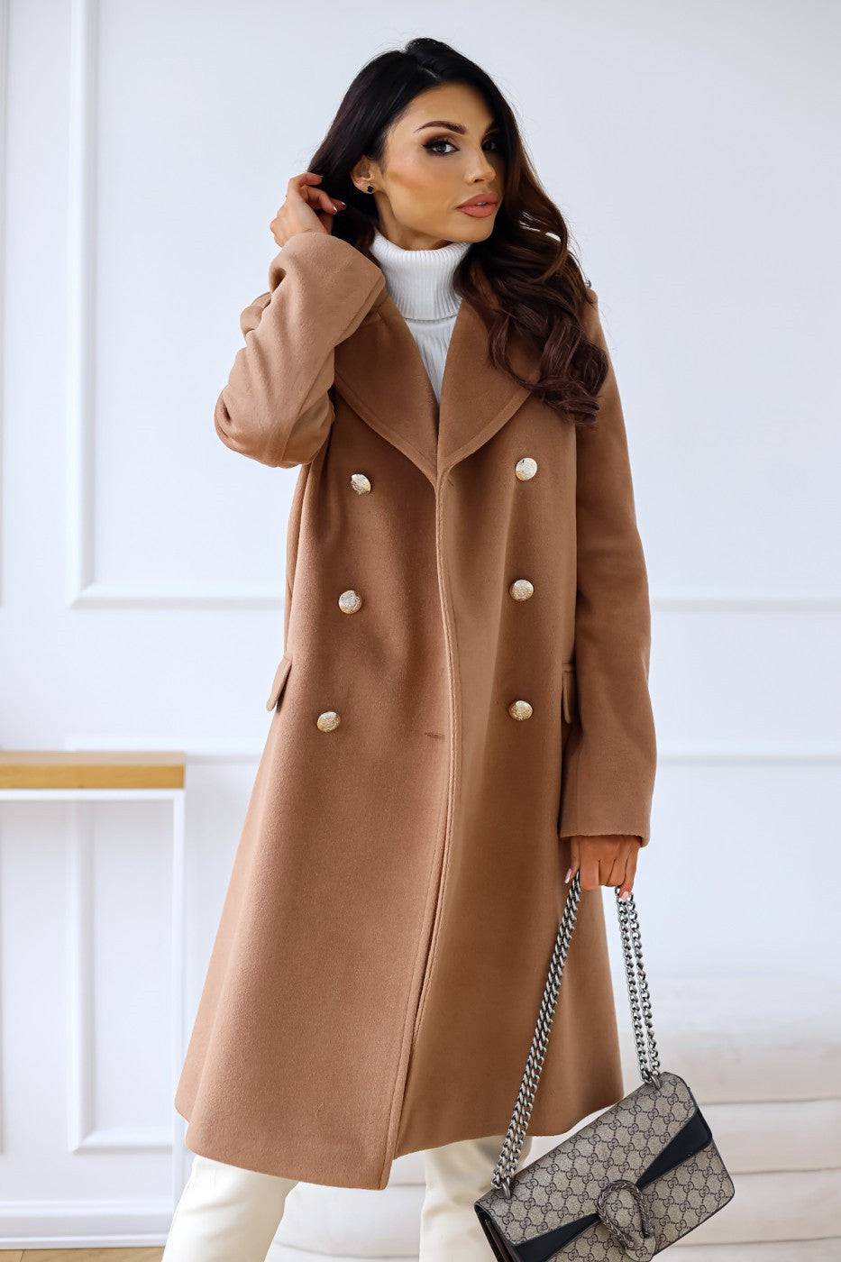 Emily | Women's Elegant Double-Breasted Coat for Winter