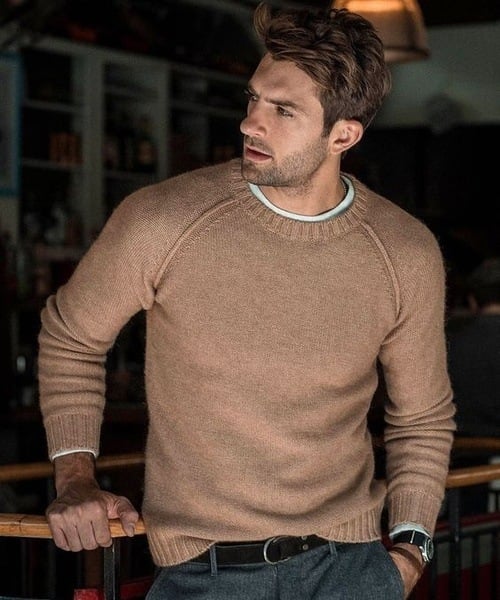 Troy | Men's Crew Neck Knit Jumper for Winter