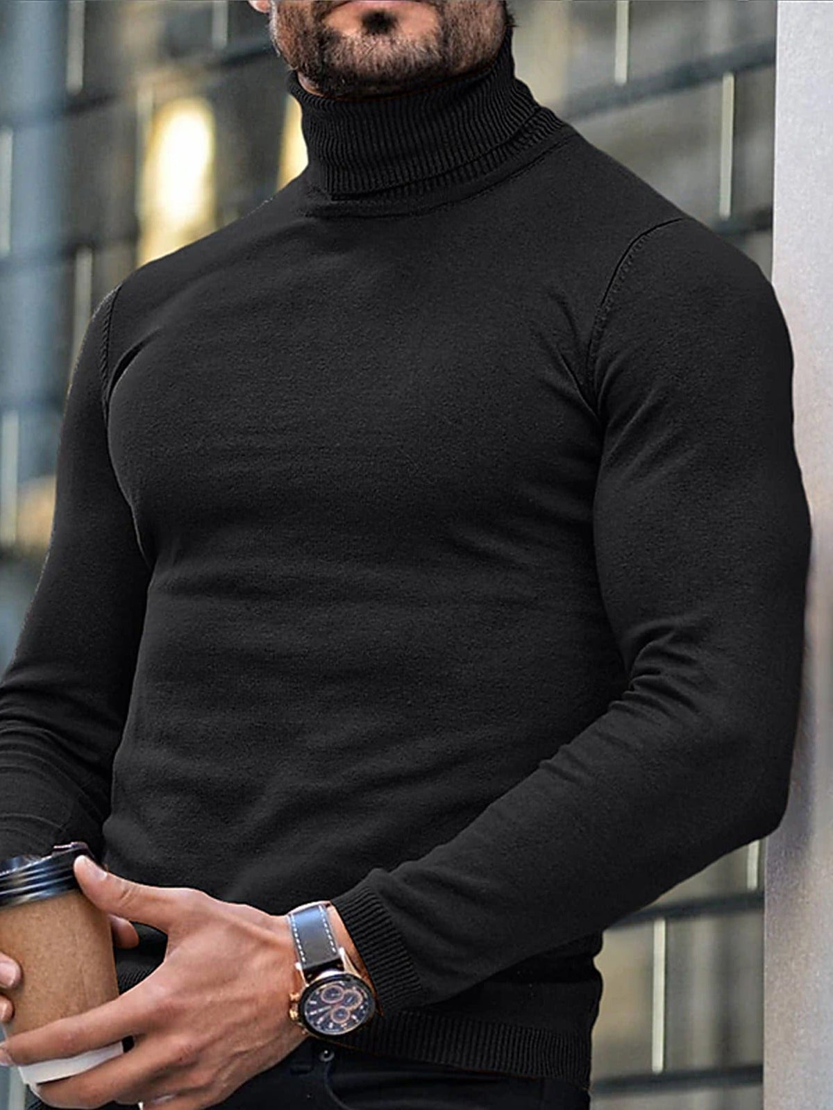 William | Men's Classic Turtleneck Jumper for Winter