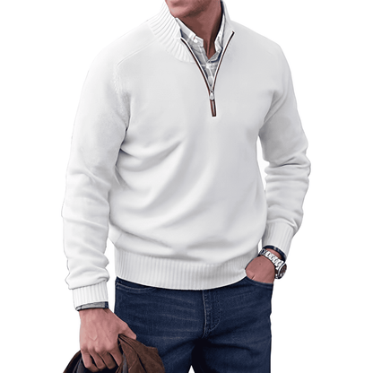 Oliver | Men's Zippered Knit Pullover Jumper for Winter