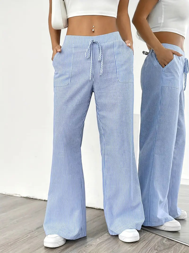 Linda | Chic Striped Trousers with Pockets