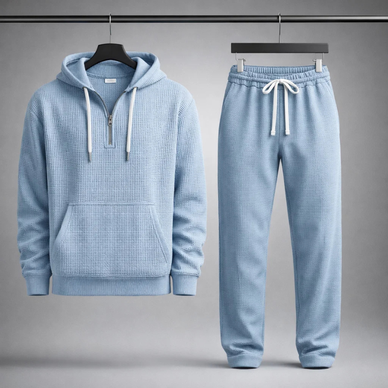 Edward | Men's Cosy Waffle-Knit Set