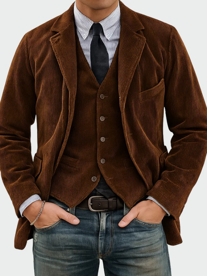 Reuben | Men's Elegant Corduroy Blazer Suit