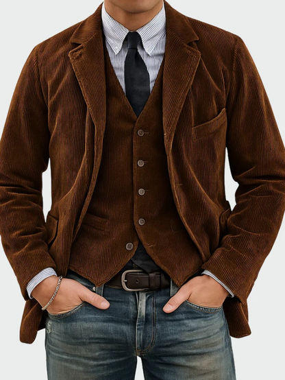 Reuben | Men's Elegant Corduroy Blazer Suit