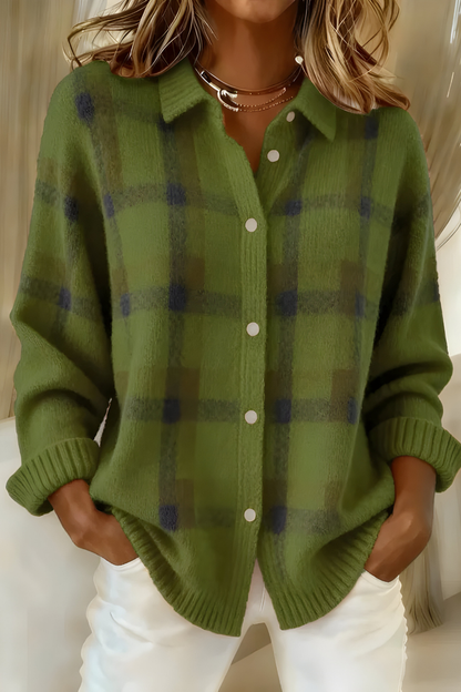 Larkspur | Women's Stylish Checkered Cardigan