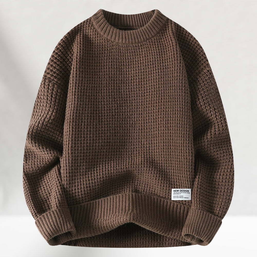 Samuel | Men's Honeycomb Knit Crewneck Jumper for Winter