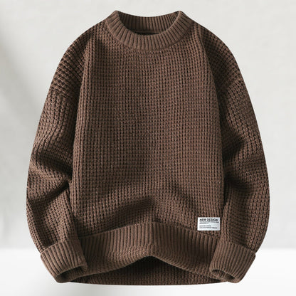 Samuel | Men's Honeycomb Knit Crewneck Jumper for Winter