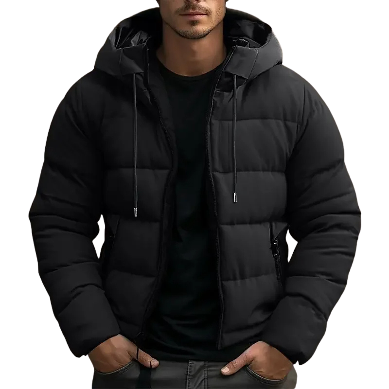 Simon | Men's Hooded Quilted Puffer Jacket for Winter
