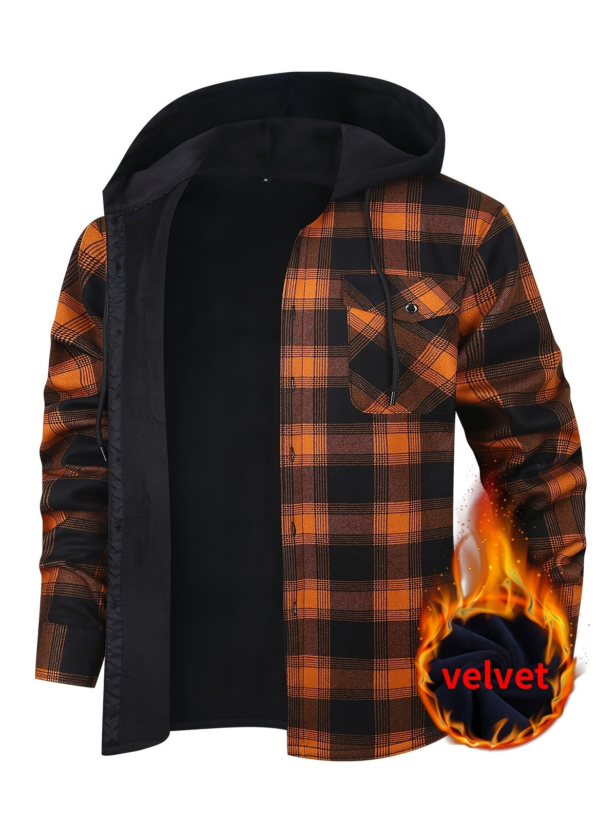 Adam | Men's Stylish Plaid Hooded Jacket