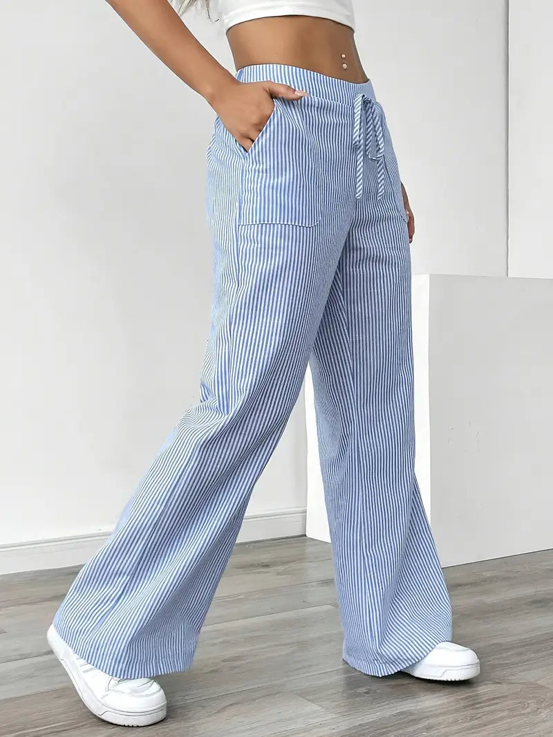 Linda | Chic Striped Trousers with Pockets
