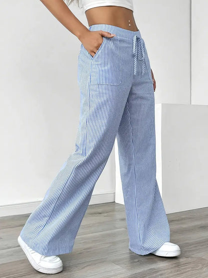 Linda | Chic Striped Trousers with Pockets