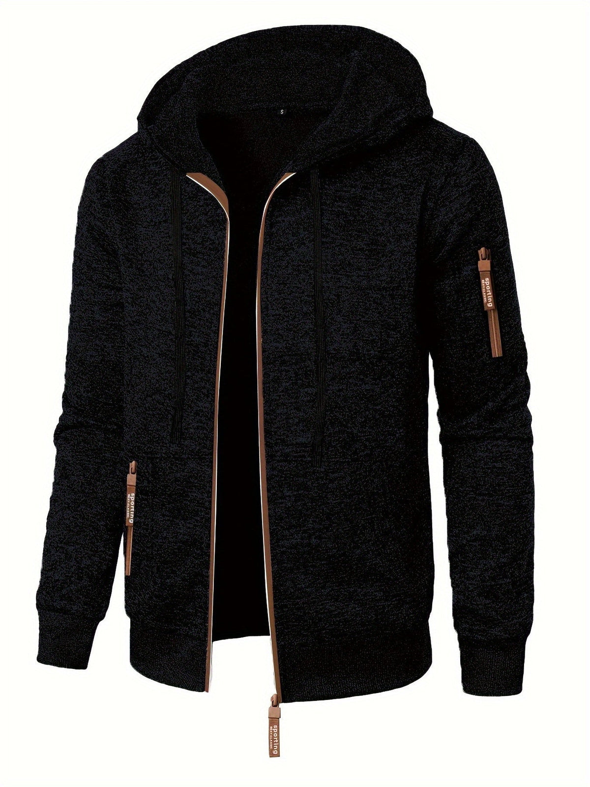 Alfie | Men's Hooded Zip-Up Knit Jumper for Winter