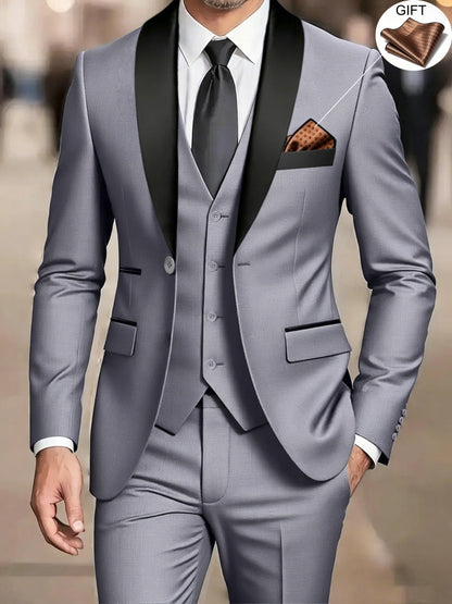 Louis | Men's Elegant Shawl Collar Suit