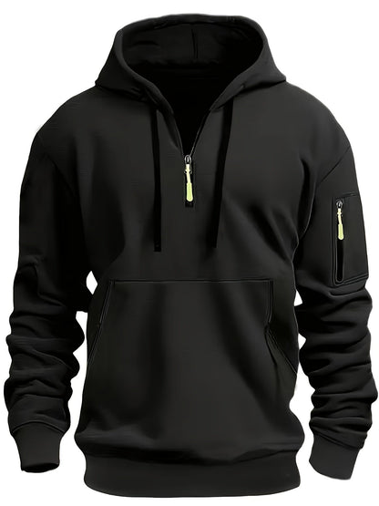 Callum | Men's Classic Solid Zip-Up Hoodie for Winter