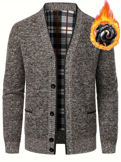 Matthew | Men's Cosy Fleece-Knit Cardigan for Winter