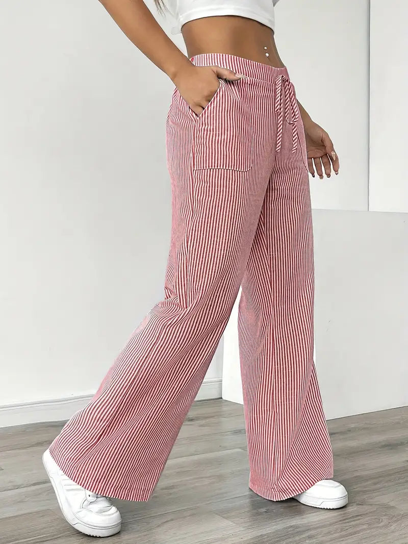 Linda | Chic Striped Trousers with Pockets