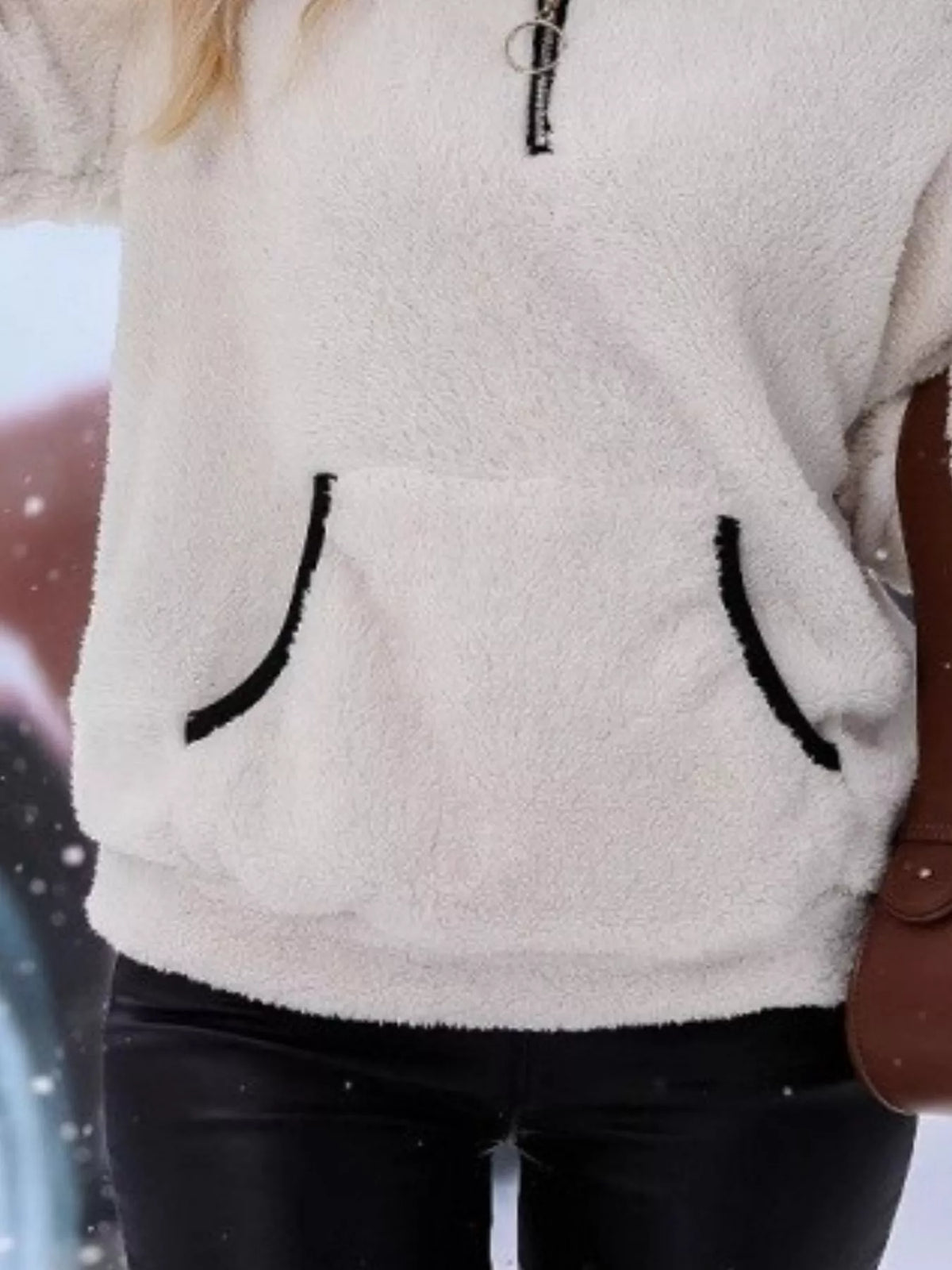 Helen | Women's Cosy Teddy Fleece Half-Zip Pullover Jumper for Winter
