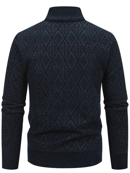 Reuben | Men's Stylish Geometric Knit Cardigan for Winter