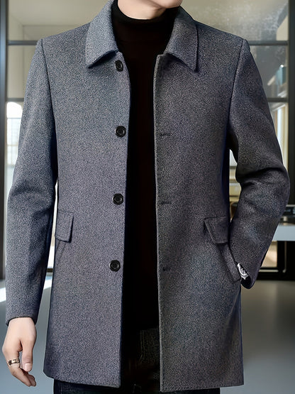 Frank | Men's Solid Fleece Jacket for Winter