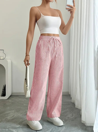 Linda | Chic Striped Trousers with Pockets