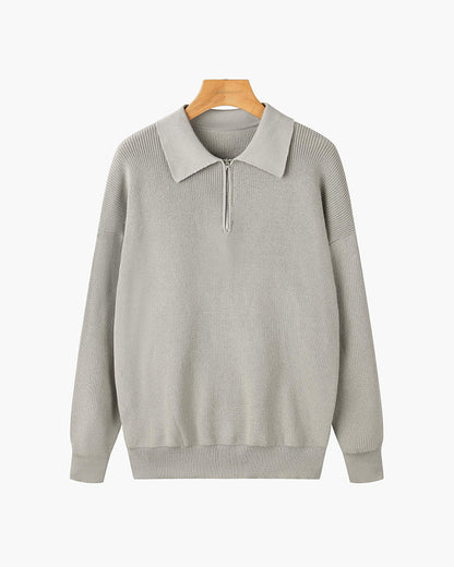 Albie | Men's Textured Zip-Up Jumper for Winter
