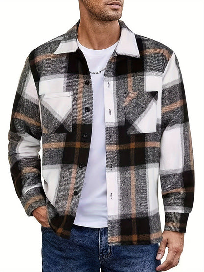 Theo | Men's Stylish Plaid Shirt Jacket