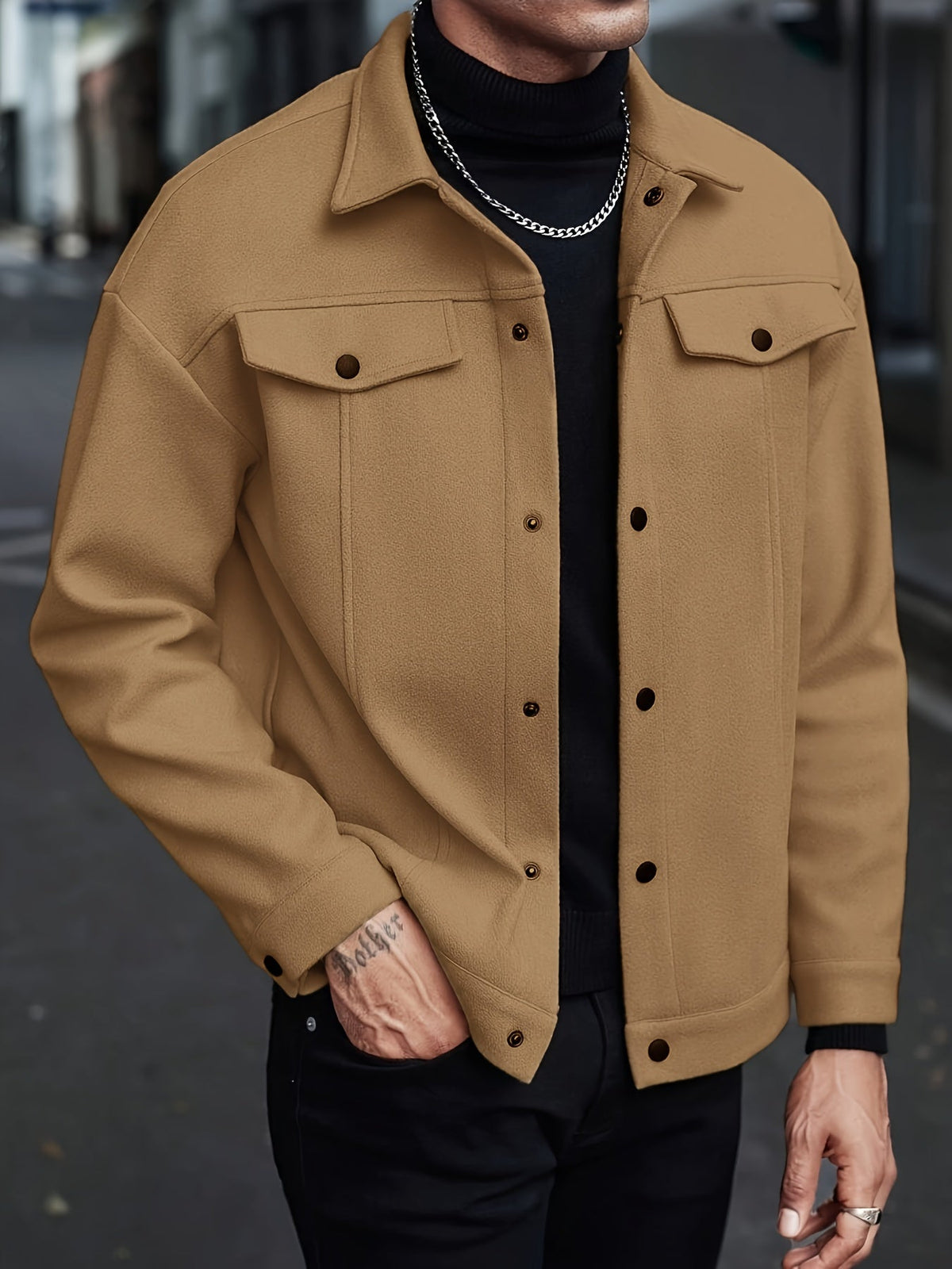 Aaron | Men's Stylish Button-Front Jacket