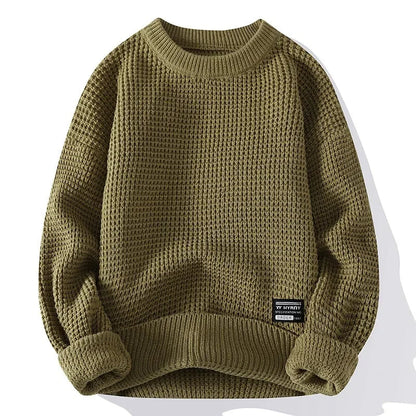 Adam | Men's Textured Knit Pullover Jumper for Winter