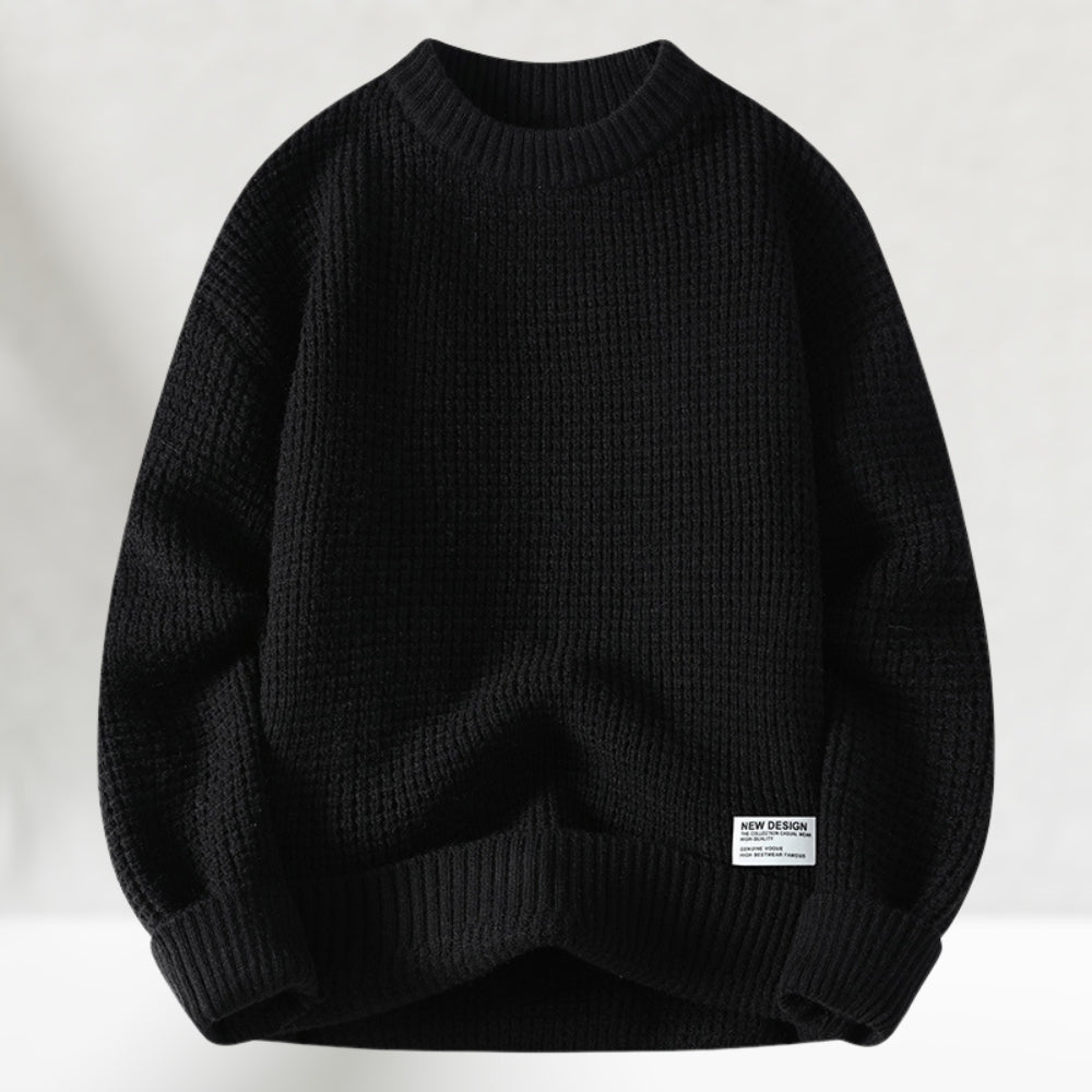 Samuel | Men's Honeycomb Knit Crewneck Jumper for Winter