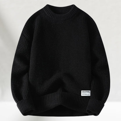 Samuel | Men's Honeycomb Knit Crewneck Jumper for Winter