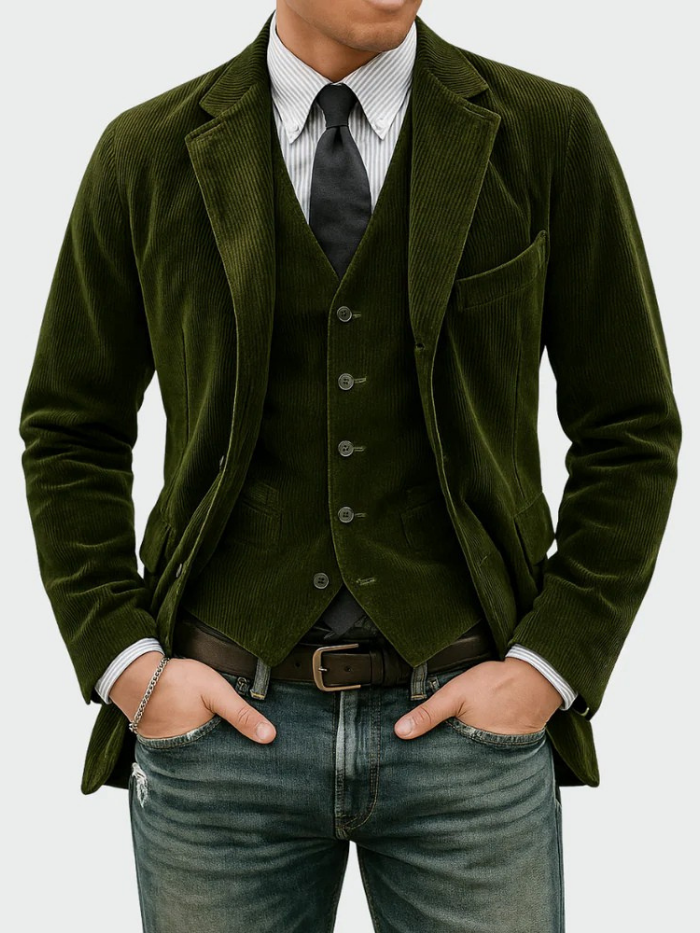 Reuben | Men's Elegant Corduroy Blazer Suit