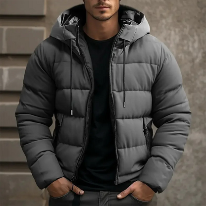 Simon | Men's Hooded Quilted Puffer Jacket for Winter