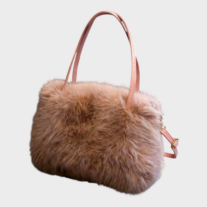 Iris | Women's Luxurious Fluffy Faux Fur Shoulder Bag