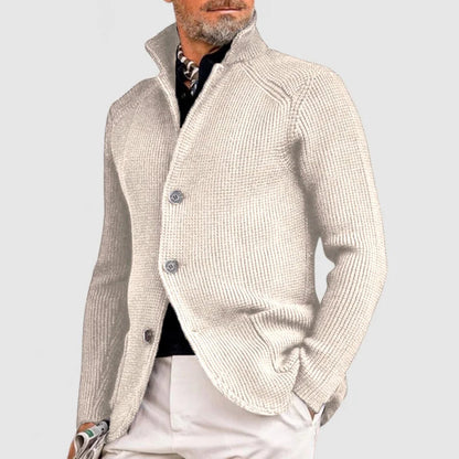 Elliot | Men's Stand-Collar Knit Cardigan for Winter