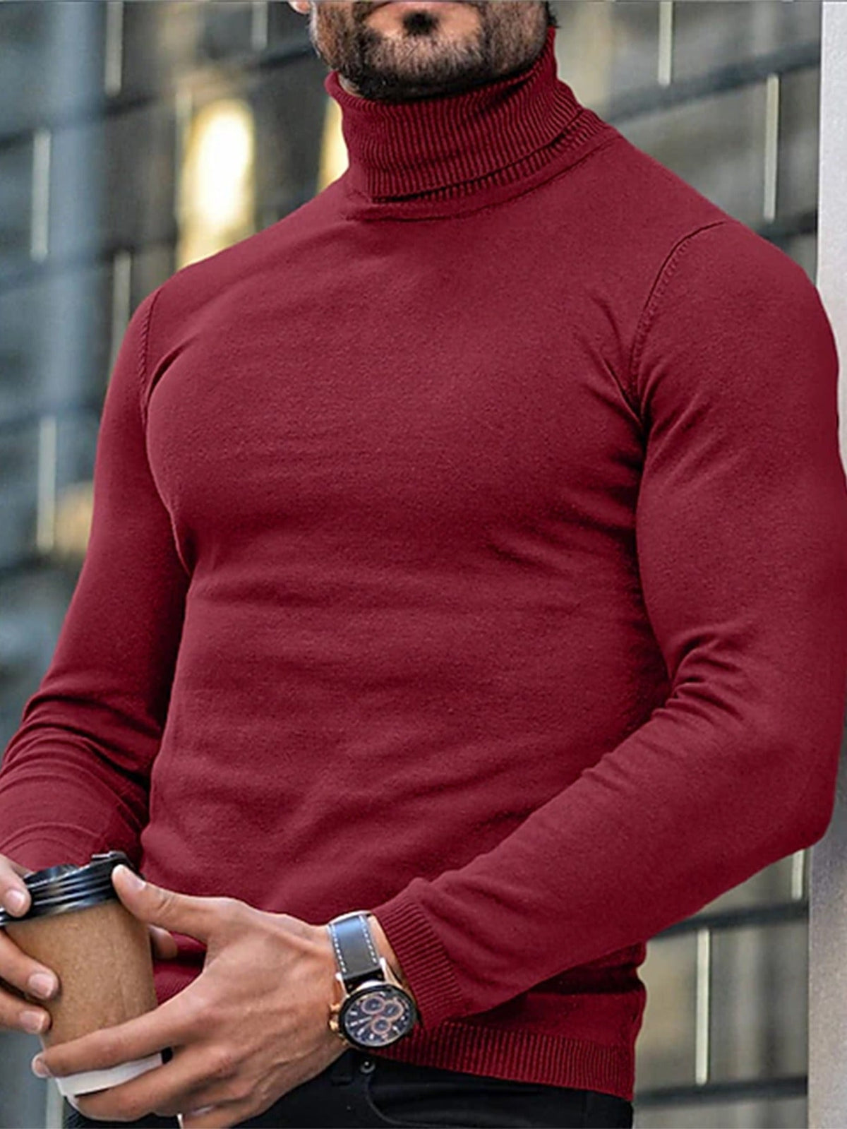 William | Men's Classic Turtleneck Jumper for Winter